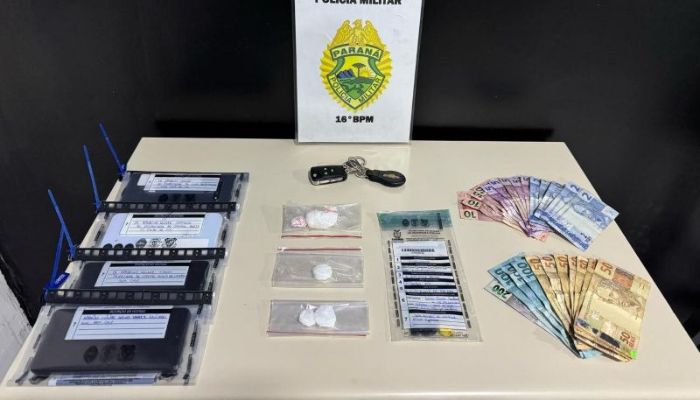 Foto: 16º BPM Pinhão - ROTAM apreende cocaína e detém 3 pessoas por suspeita de tráfico de drogas